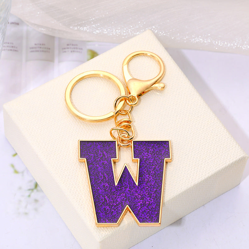 Wholesale Creative Alloy Jewelry 26 English Alphabet Keychain